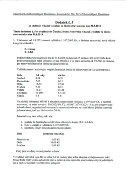 Dodatek č 5 (1-2) ke směrnici - úplata za školní stravování